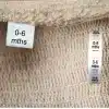 garment size tags 0-6 months baby