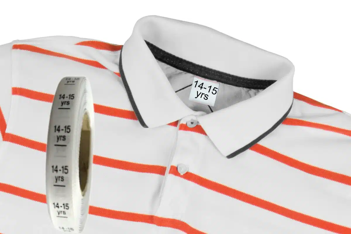 kids garment size tags 14-15 years