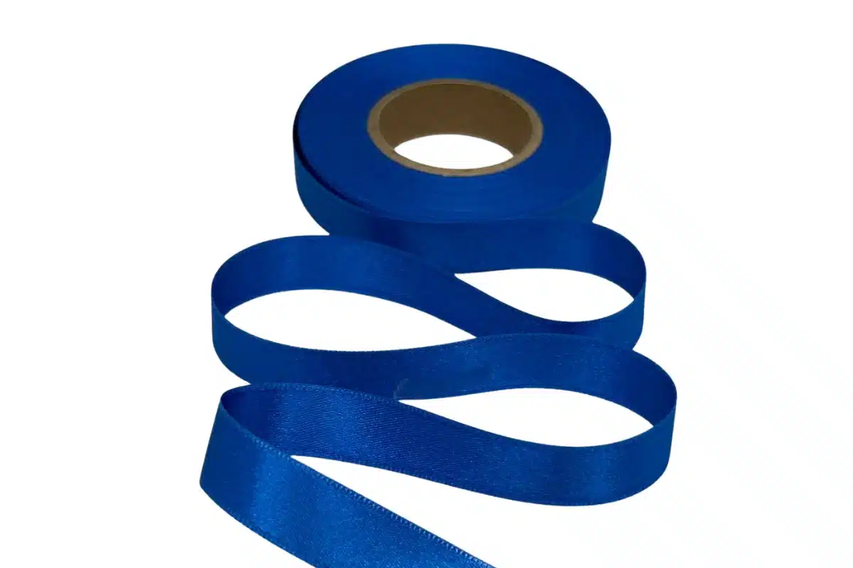 Pastel Blue 15mm Double-Sided Satin Ribbon - Image 2