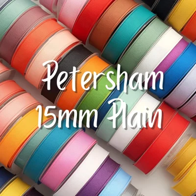 15mm Plain Colours Petersham