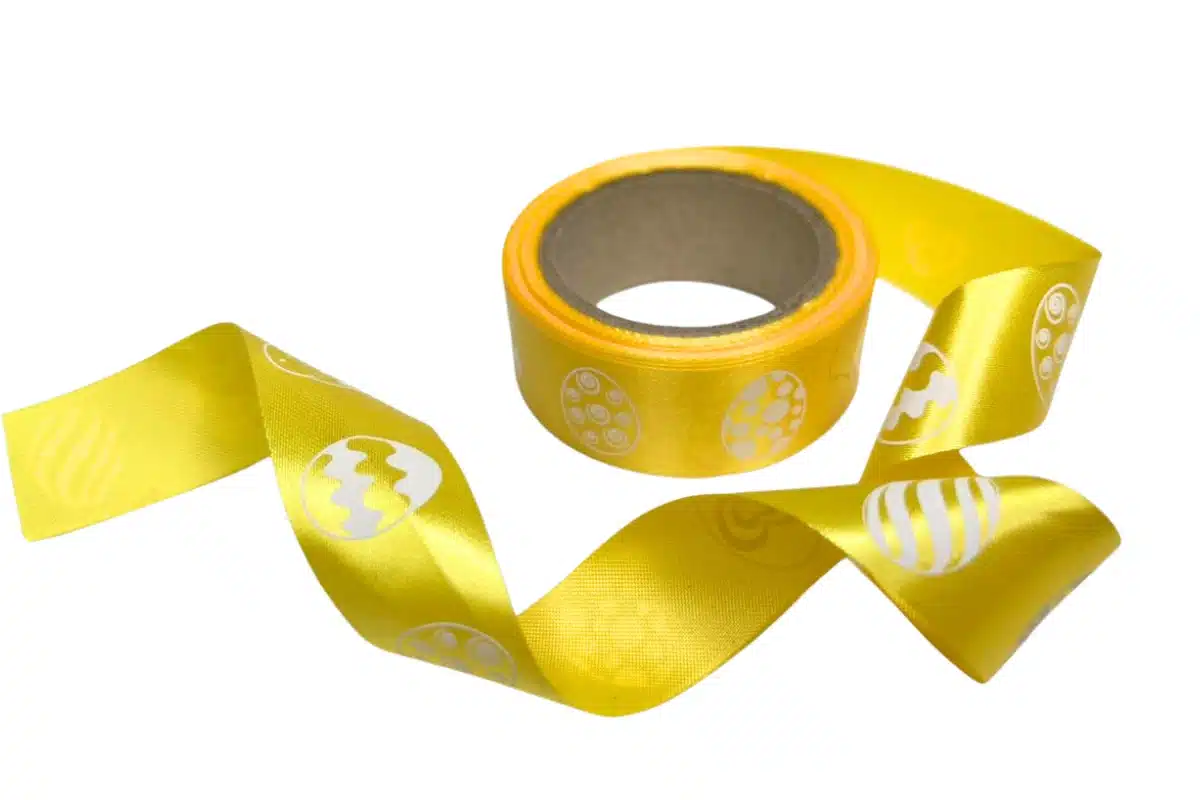 20mm yellow easter ribbon satin x 10meter