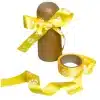20mm yellow easter ribbon satin x 10m