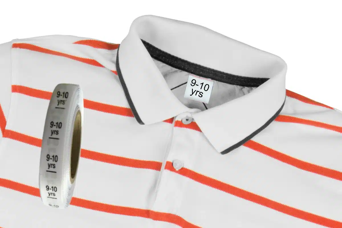 kids garment size tags 9-10 years