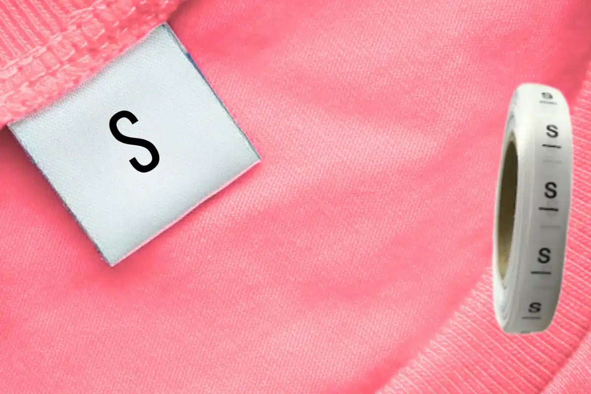 Small garment size tags