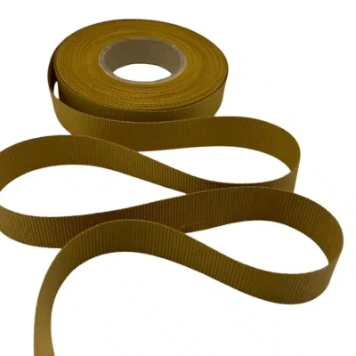 antique gold petersham ribbon 15mm