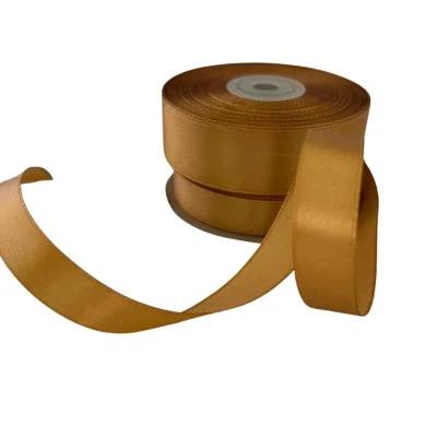 Antique Gold single sided satin ribbon