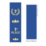 award ribbon 1st place royal blue