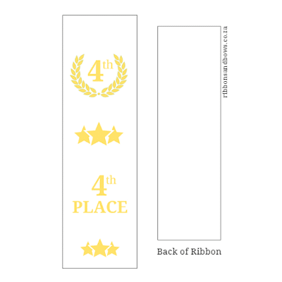 medal award ribbon 4th place