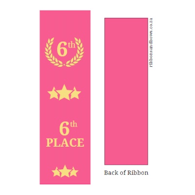 award ribbons 6th place