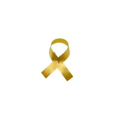 gold awareness ribbons childhood cancer packs of 100 units
