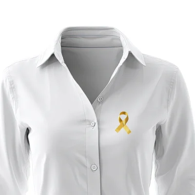 gold awareness ribbon