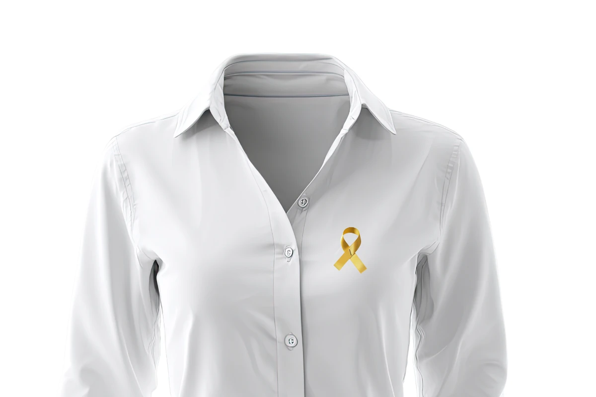 gold awareness ribbon