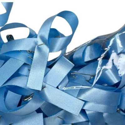 light blue awareness ribbons pack