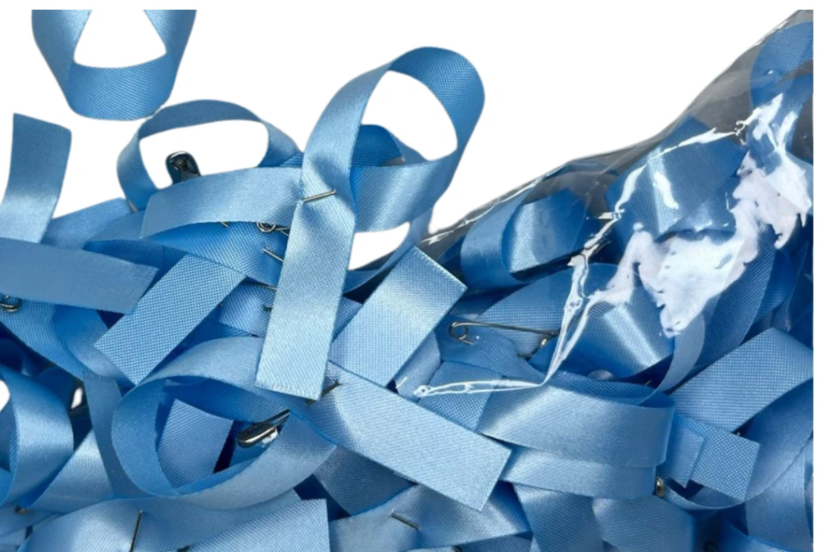 light blue awareness ribbons pack