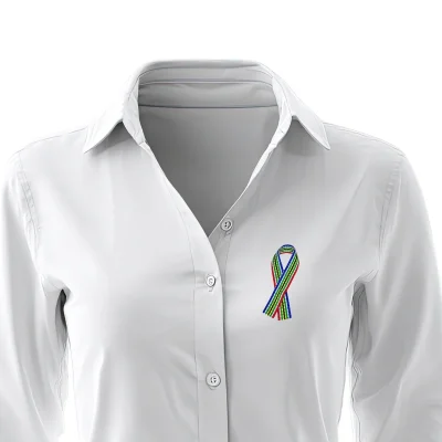 South African Patriot flag awareness ribbon on shirt