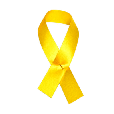 yellow awareness ribbons