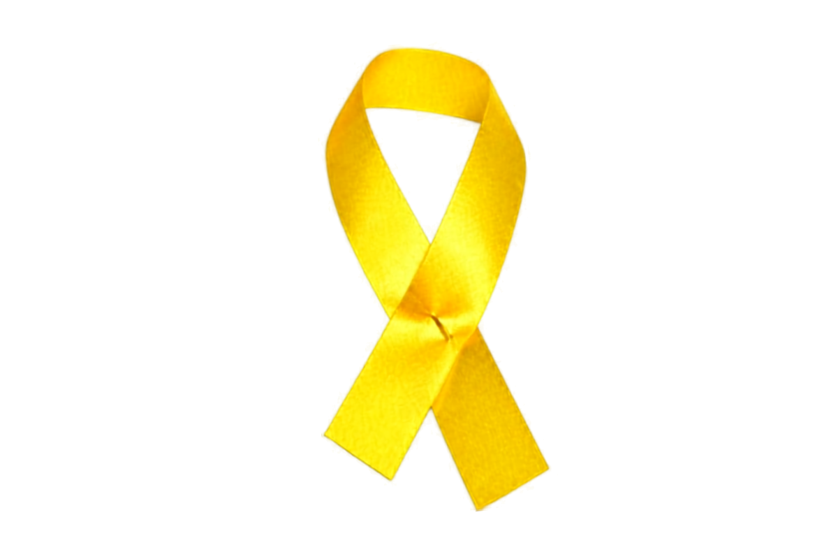 yellow awareness ribbons