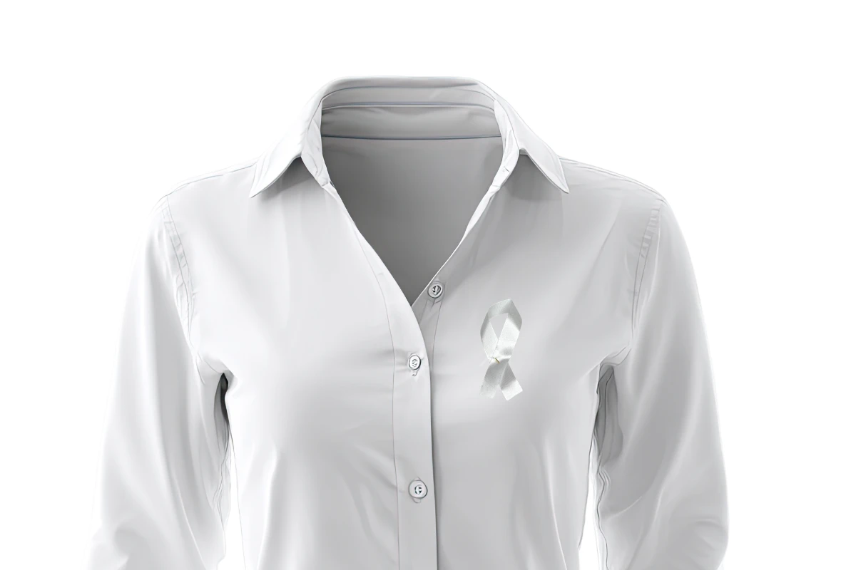 White Awareness Ribbons Pack of 100 | Ready to Wear - Image 2