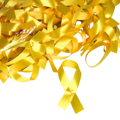 yellow awareness ribbons pack