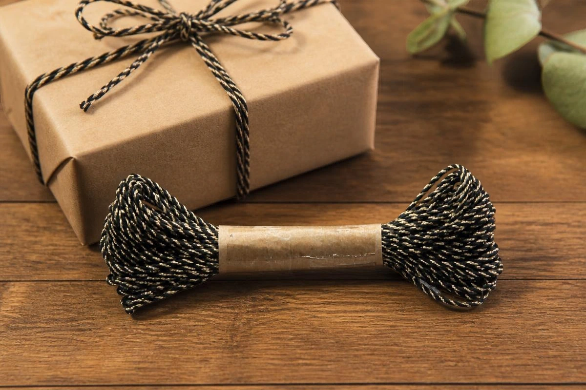 3mm black and gold baker’s twine on box, South Africa