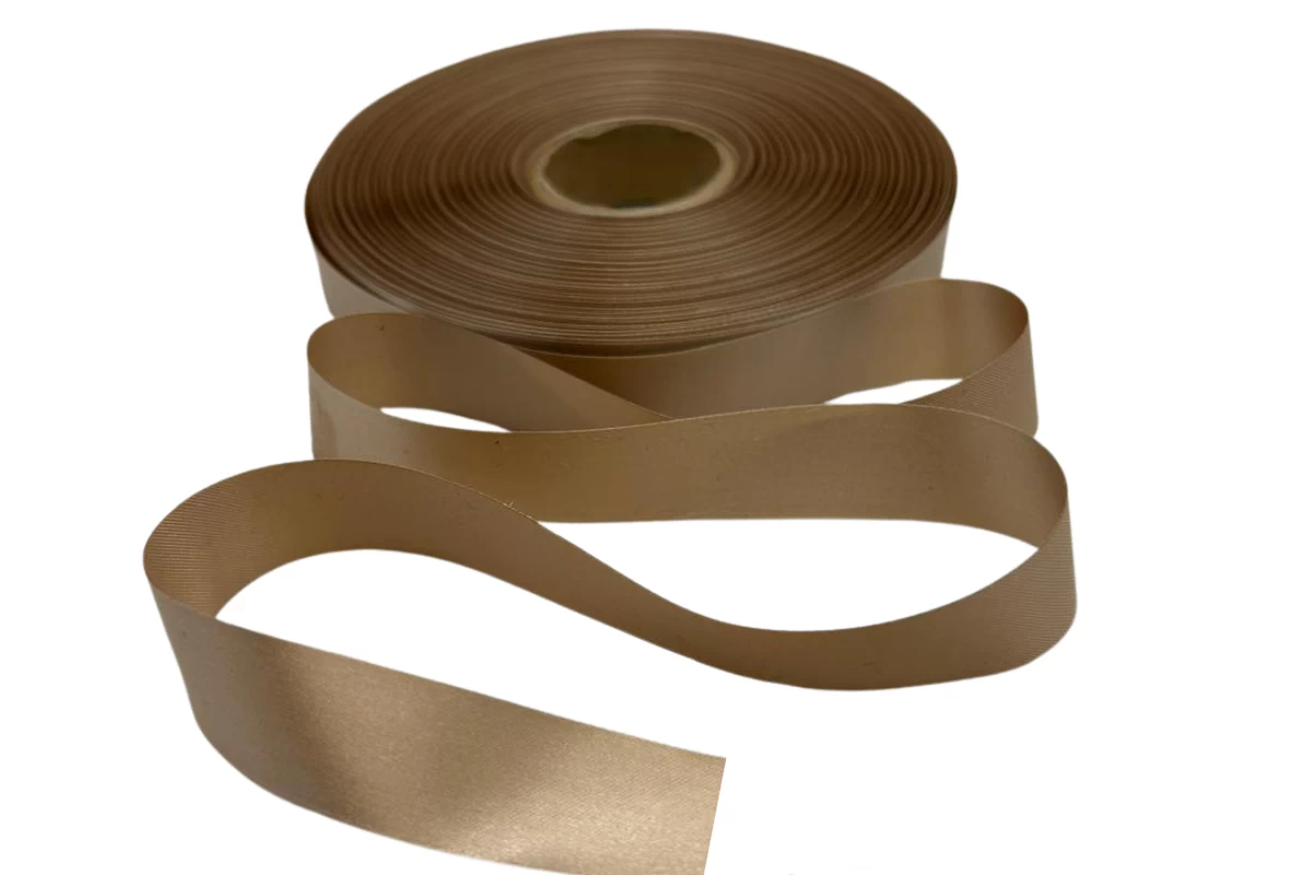 beige polyester satin ribbon