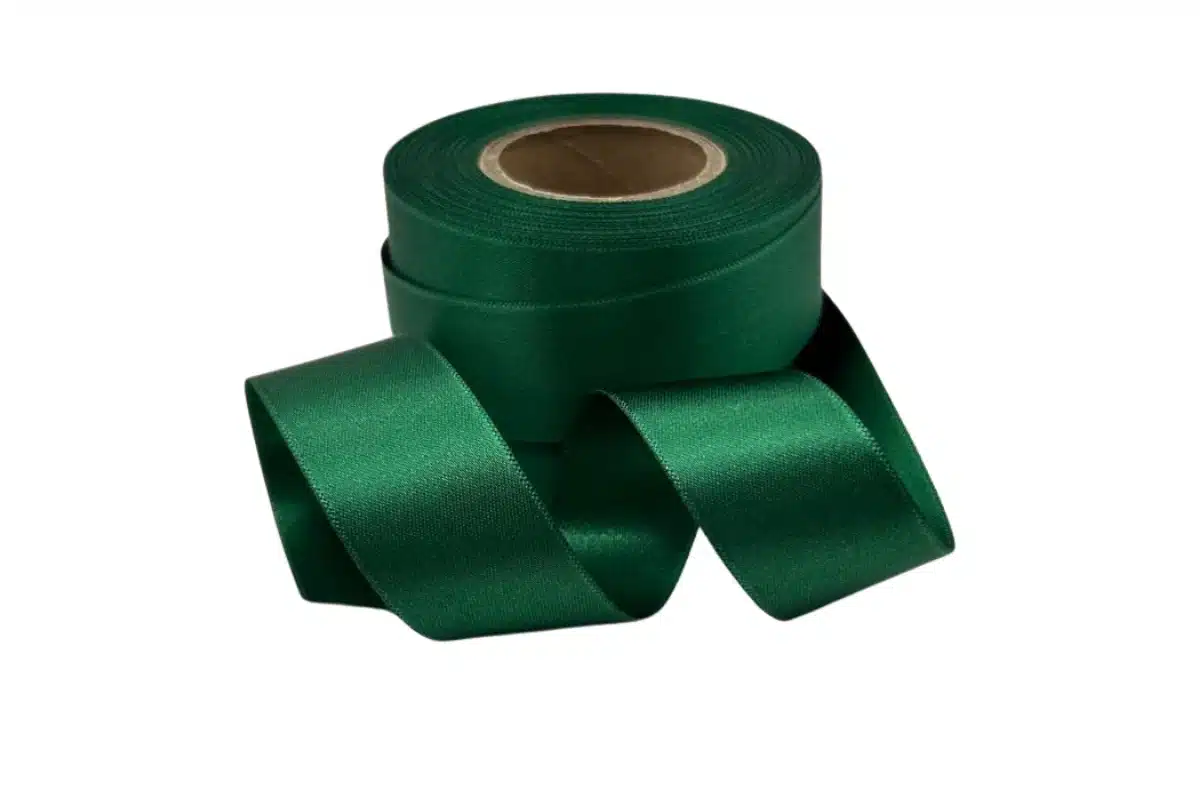 bottle green double sided satin ribbon 2