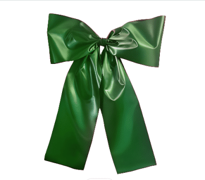 Giant Bow-Tie Bow Ribbon Cutting Ceremony bottle green