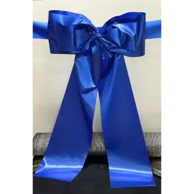 royal blue ribbon cutting kit tri-loop bow