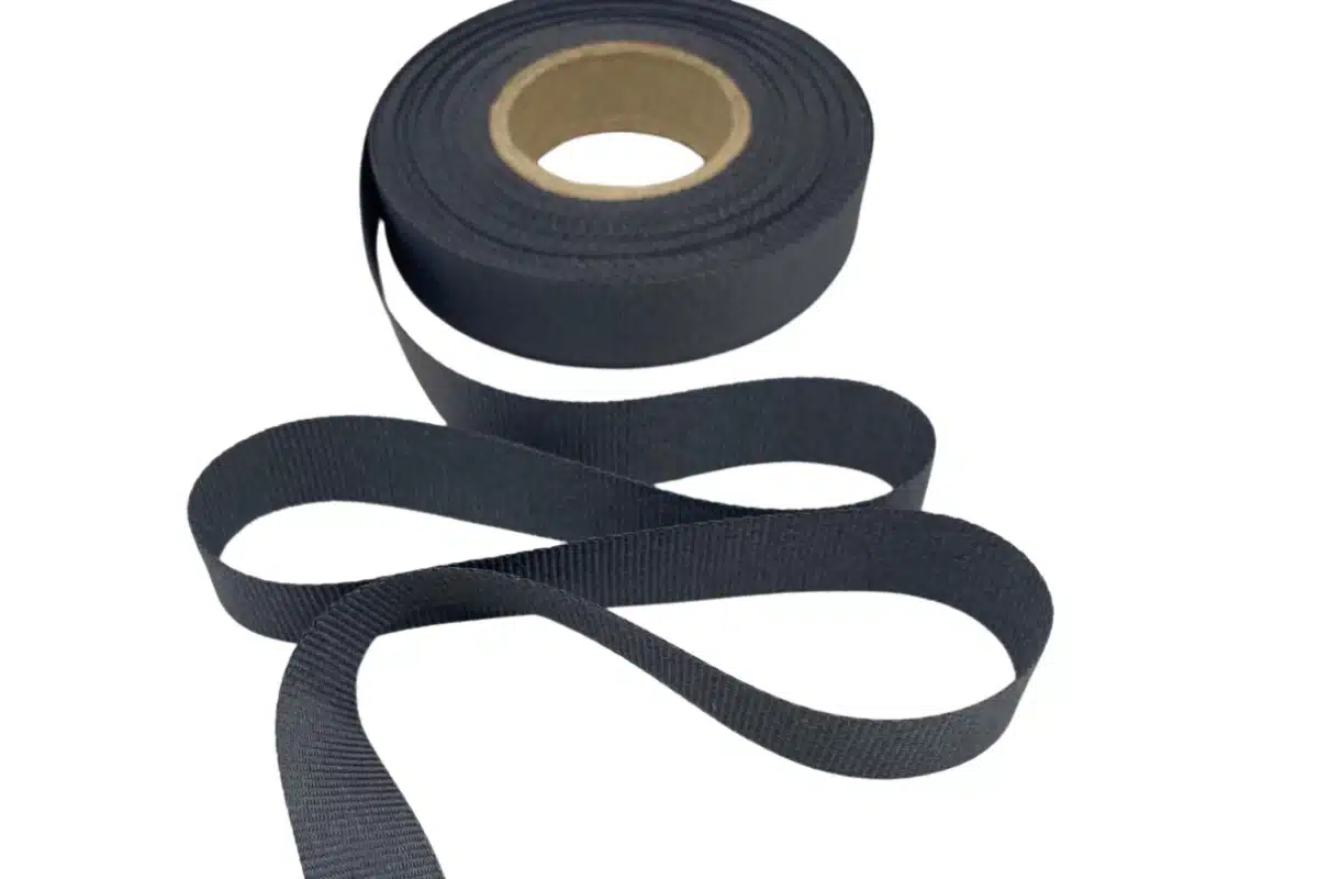 charcoal petersham ribbon 10m