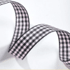 checked gingham ribbon black and white 16mm