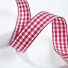 checked gingham ribbon red white 16mm