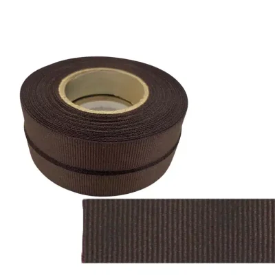 chocolate brown petersham ribbon 10 meters