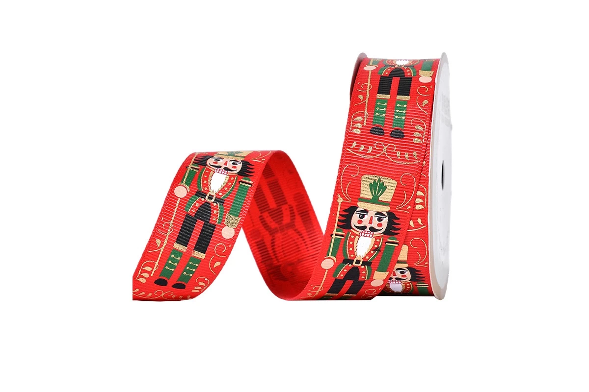 Christmas nutcracker petersham ribbon 25mm x 10m