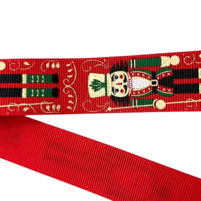 Luxury nutcracker Christmas Petersham ribbon