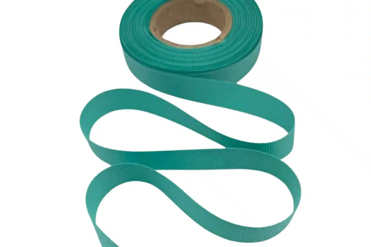 copper green petersham ribbon 15mm