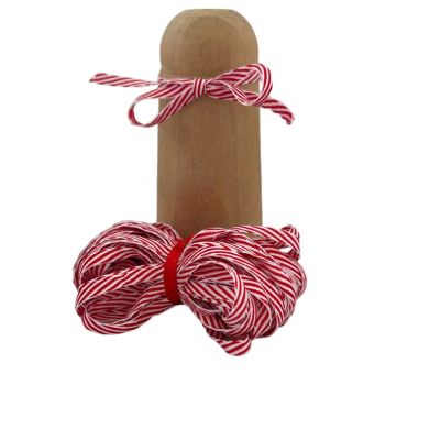 petersham ribbon diagonal red white stripes 6mm