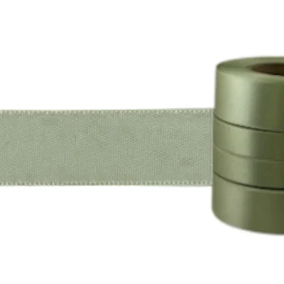 vintage green double sided satin ribbon