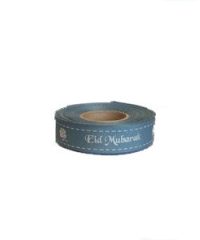 Eid-Mubarak | 20mm Duck Egg Blue Woven Ribbon with Silver Print