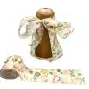 floral snow bud fray edged chiffon ribbon 40mm x 5 y