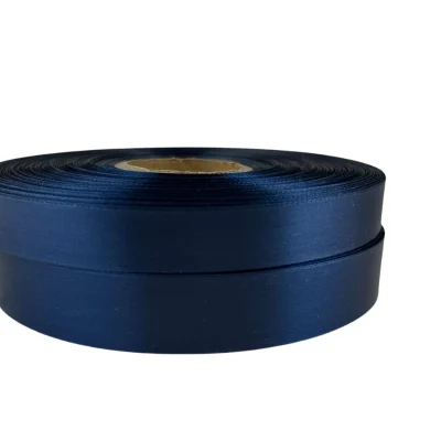 French navy polyester satin ribbon roll 100 meters