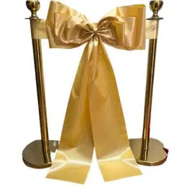 gold ribbon cutting kit with tri-loop bow