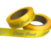 yellow happy Diwali satin ribbon silver print