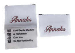 custom printed loop folded clothing labels and laundry tags