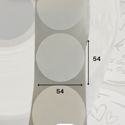 labels semi-gloss white 54 x 54 white roll of 1000