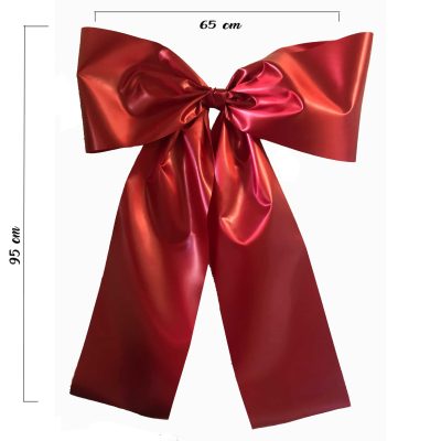 Big satin bow - red