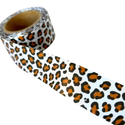 25mm satin ribbon leopard print