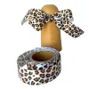 25mm leopard print satin ribbon