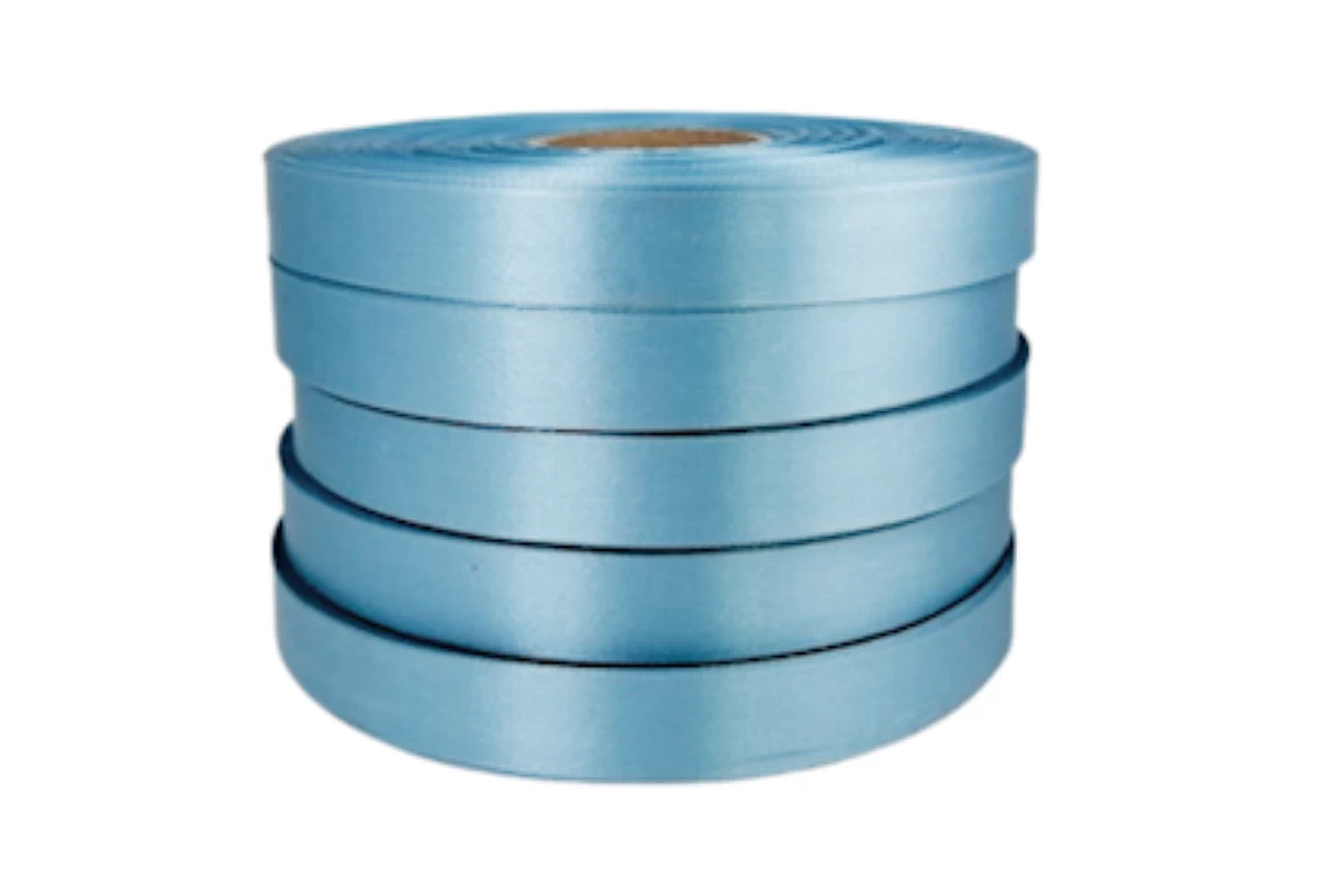 light blue polyester satin ribbon m rolls