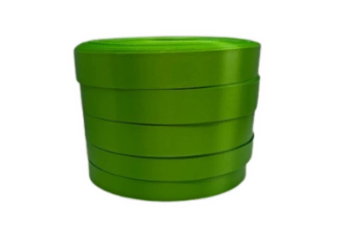 lime polyester satin ribbon 100m rolls