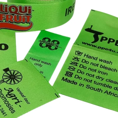 lime polyester satin ribbon suitable for printing